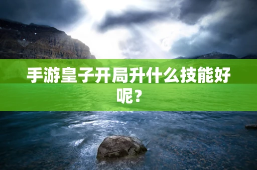 手游皇子开局升什么技能好呢？