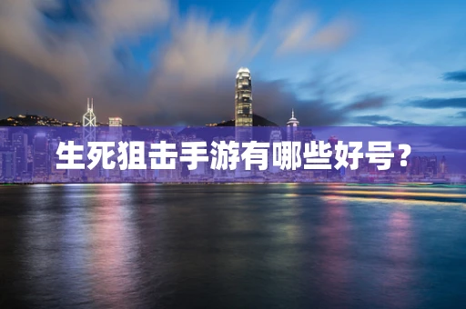 生死狙击手游有哪些好号？