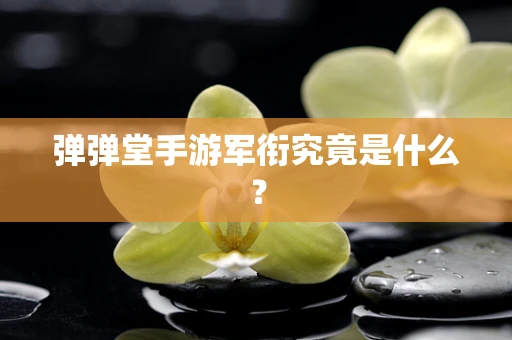 弹弹堂手游军衔究竟是什么？