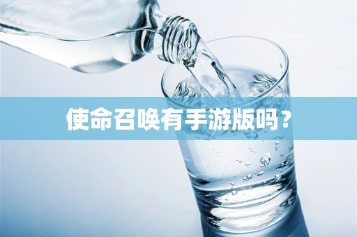使命召唤有手游版吗？