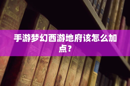 手游梦幻西游地府该怎么加点？