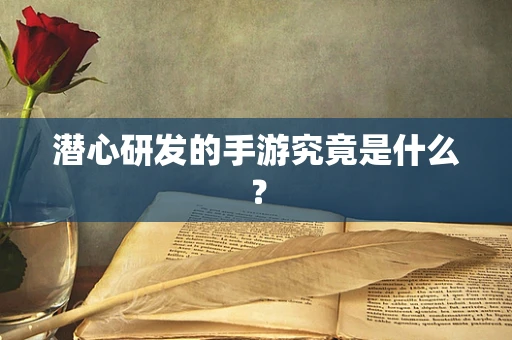 潜心研发的手游究竟是什么？