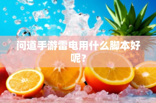 问道手游雷电用什么脚本好呢？