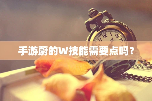 手游蔚的W技能需要点吗？