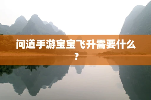 问道手游宝宝飞升需要什么？