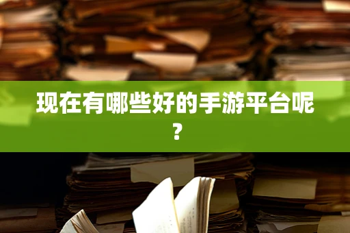 现在有哪些好的手游平台呢？